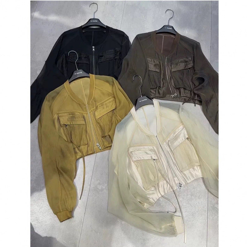 European Station 2025 Summer New European Design Versatile Short Thin Jacket Long Sleeve Sun Protection Women's Clothing
