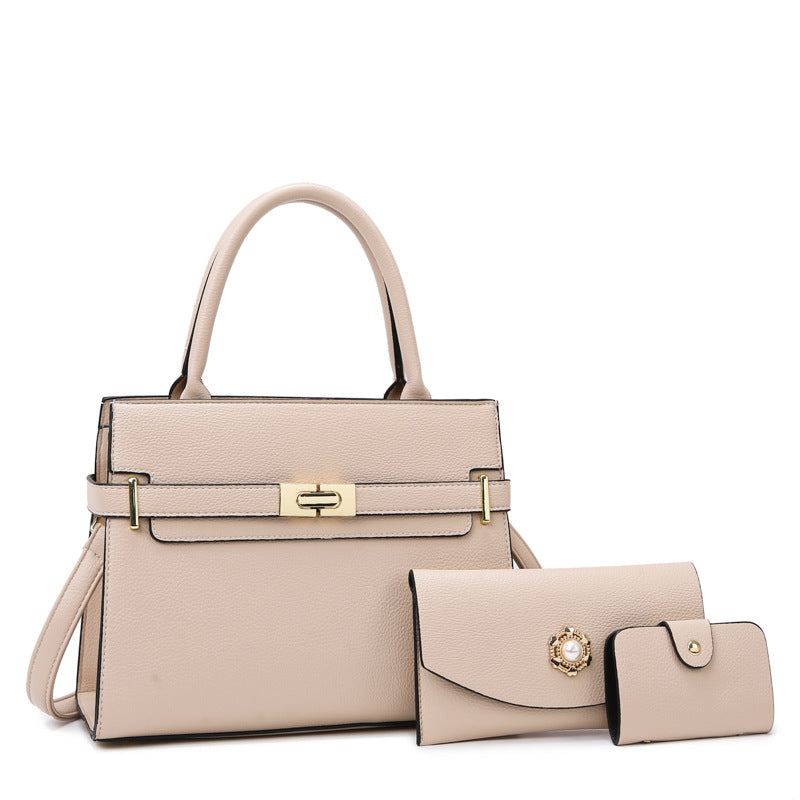 Cross-border Women's Bag 2025 New High-end Handbag Trendy Bag Three-piece Set Mother Bag All-match Shoulder Crossbody Bag