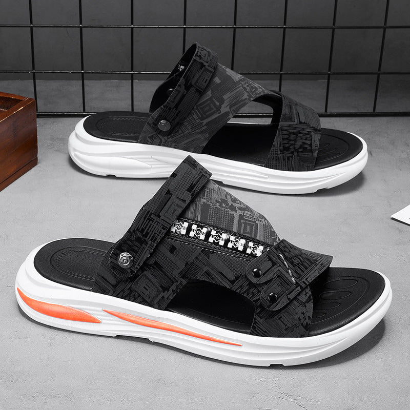 Sandals Spring New Versatile Driving Casual Student Sandals Men's Outdoor Trendy Wear-Resistant Sports Men's Slippers