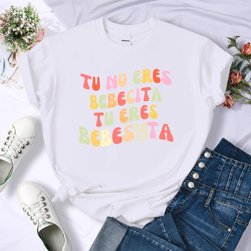 Colorful LeTTer Ladies T ShirT Plaid Loose T ShirT STreeTwear Hip Hop Tops Women