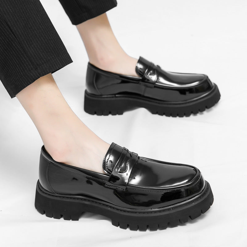 Men's Loafers Cross-Border 46 Large Size New Casual Shoes Fashionable Men's British Style Slip-On Business Formal Leather Shoes