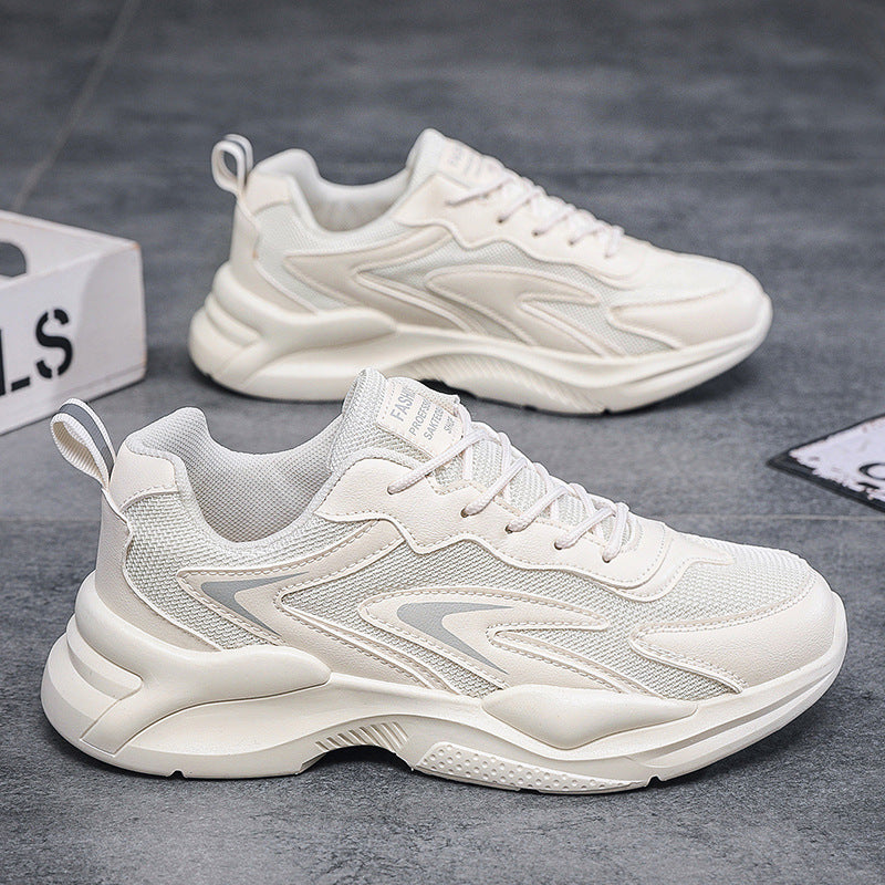 Men's Dad Shoes 2023 Spring Breathable Running Sneakers Thick-Soled Student Men's Shoes Trendy Versatile Mesh Casual Shoes