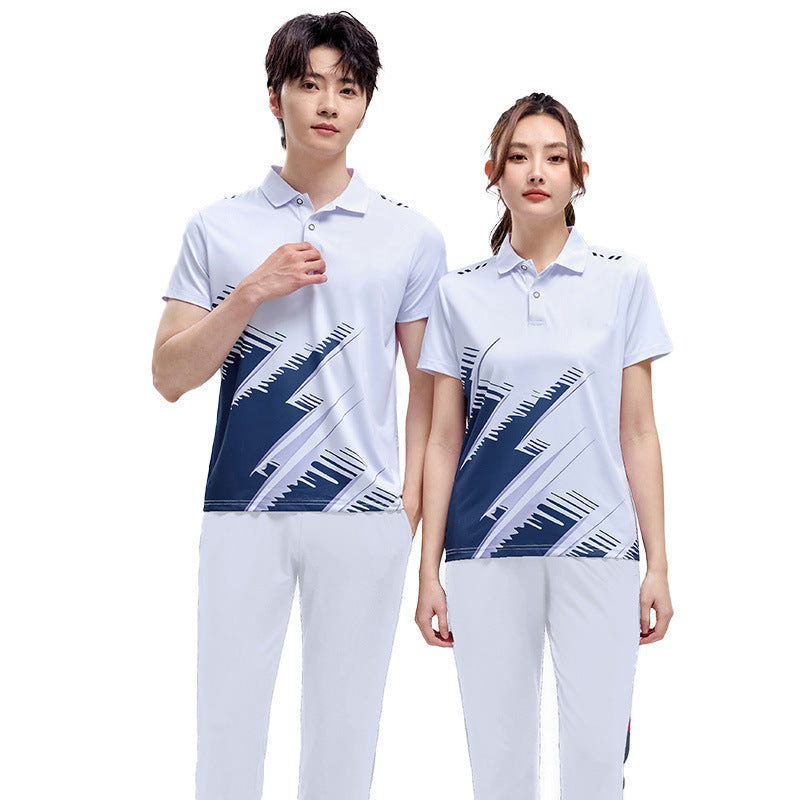 Sportswear suit Men's and Women's Summer Thin Quick-drying Short-sleeved Trousers Couple's Class Clothes plus size Group Aerobics Clothing