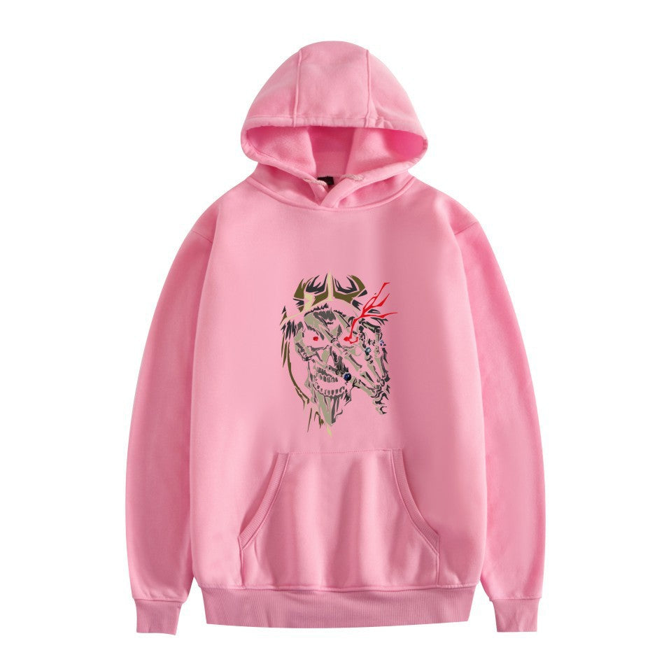 Cross-border overlord peripheral hoodie cartoon cartoon print autumn and winter men's and women's hooded sweater