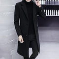 New Men's Trenchcoat Autumn and Winter Woolen Coat Men's Korean-style Fashionable cotton and thickening Youth Woolen Coat for Men