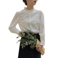 Spring New Korean Style Slimming Tops Spring and Autumn Design Niche High-End Shirts White Shirts for Women