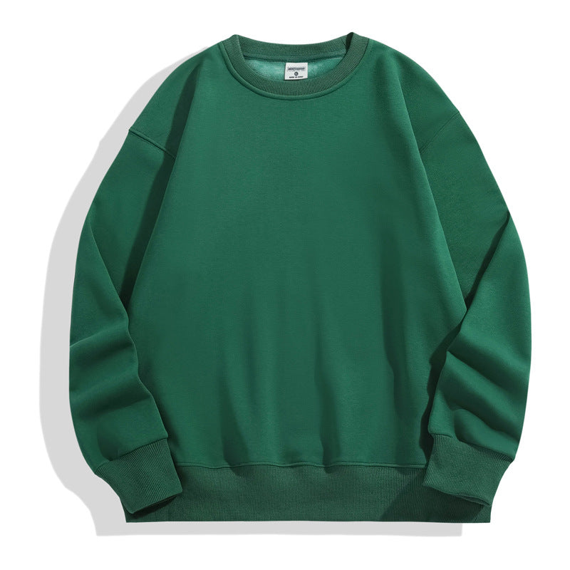 500g Imitation Cashmere Off-Shoulder Sweatshirt Custom Work Clothes Cultural Shirt Round Neck Hoodie Jacket with Logo Printed