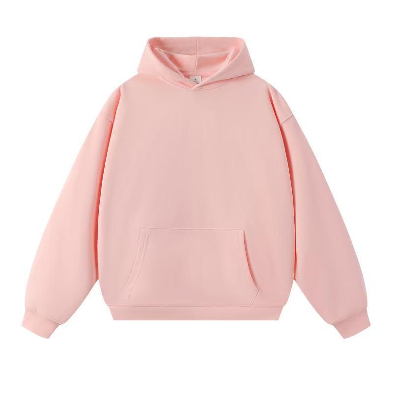 Trendy Brand Heavyweight 400g Terry Crewneck Sweatshirt Couple Pullover Autumn and Winter Thickened Coat Solid Color Loose Unisex Top