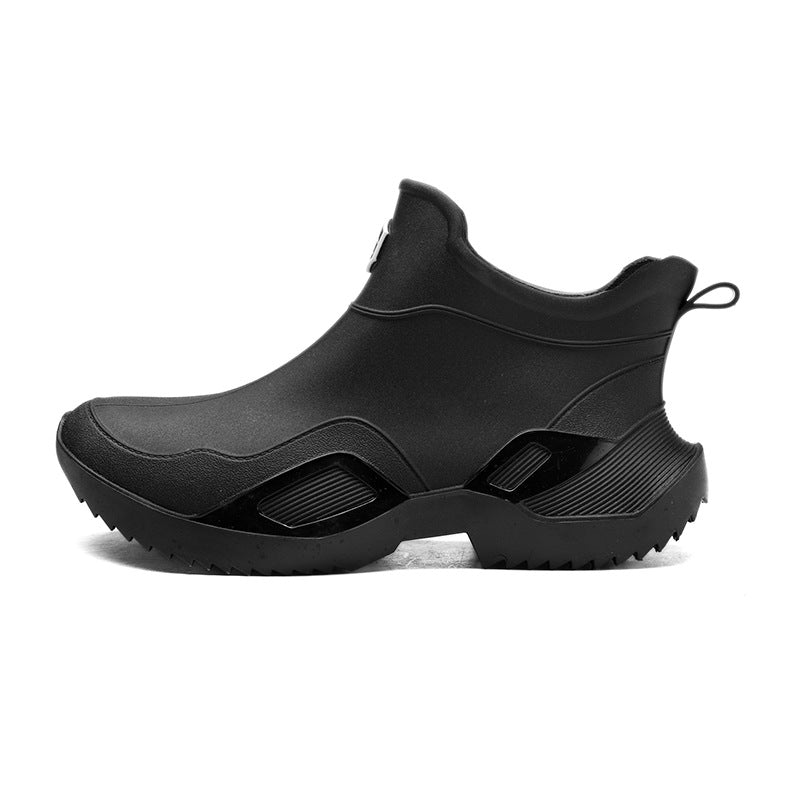 New Rain Boots Short-Tube Men's Adult Waterproof Shoes Women's Rain Boots Non-Slip Wear-Resistant Rubber Shoes Kitchen Fashion Fishing Water Boots