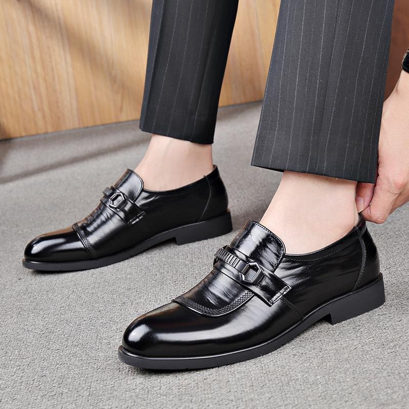 2022 Spring New Men's Leather Shoes Business Formal Wedding Men's Shoes Banquet Office Work Work Shoes Men