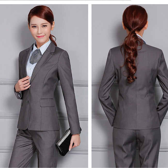 Autumn and Winter Professional suit Men's and Women's Coat Work Clothes Work Clothes Business Suit Interview Dress Suit suit Women's in stock