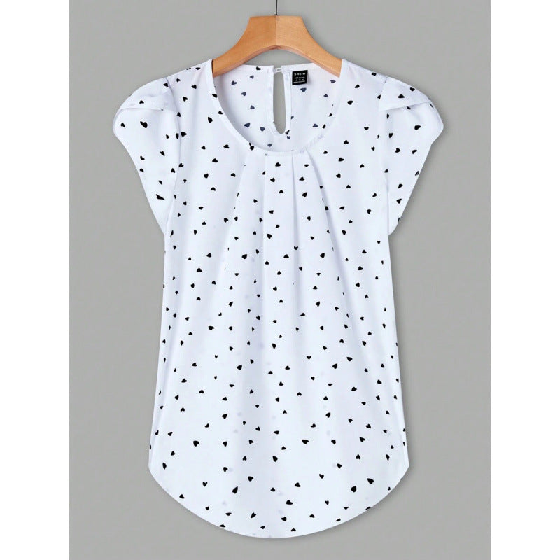 Cross-Border Export New Dropshipping Aliexpress Blouses Petal Sleeve Shirts