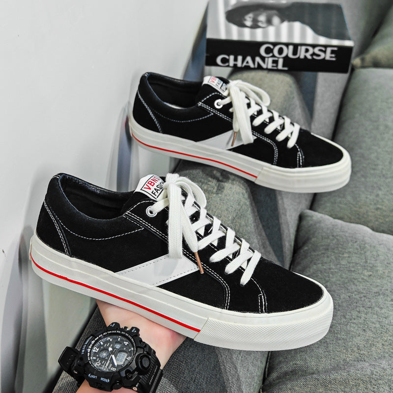 Spring and Autumn Retro Couple's Sneakers New Breathable Canvas Shoes Men's Trendy Casual Shoes Men's Skateboard Shoes Men's - Clear