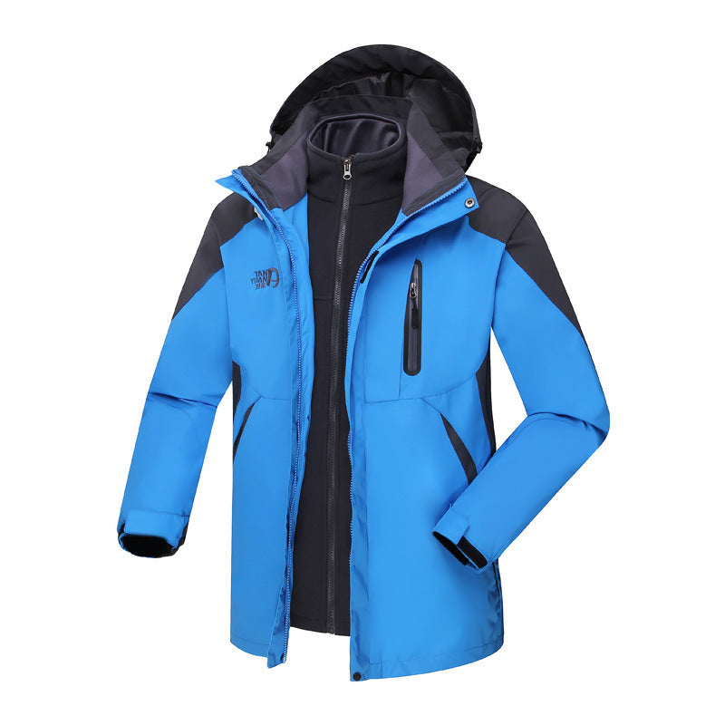 Xizang charge clothing three-in-one two-piece women's men's charge clothing outdoor leisure travel mountaineering clothing manufacturers