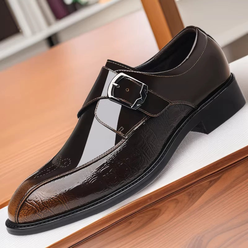 First-Layer Cowhide New Men's Loafers, Lazy Slip-Ons, Height-Increasing British Versatile Leather Shoes, Business Office Men's Shoes