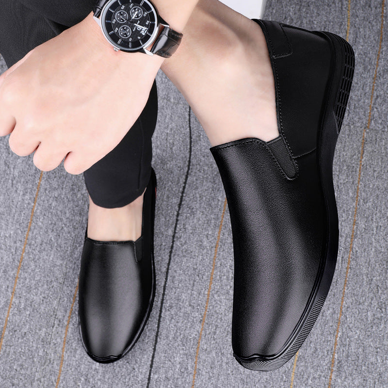 Men's Shoes Loafers Doug Shoes Men's Casual Leather Shoes Men's Cowhide Breathable Soft Sole Slip-on Lazy Car Shoes