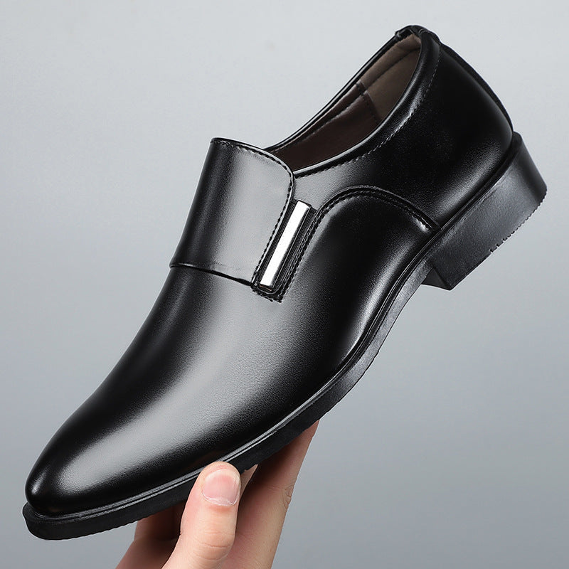 2026 Autumn and Winter New Men's Leather Shoes British Style Soft-Soled Men's Casual Shoes Business Formal Shoes Groom's Wedding Shoes