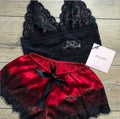 Summer Women's Silk Sling Princess Pajamas Sexy Temptation Two-piece Underwear Nightwear Home Clothes