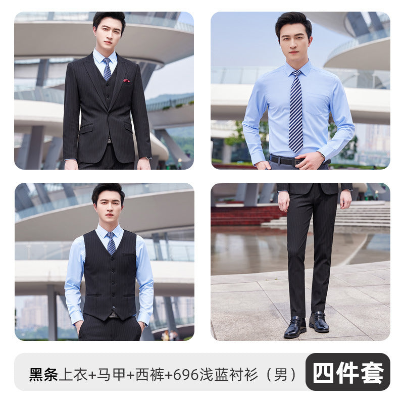Autumn and winter new men's and women's same style business attire 4S shop business suit suit slim temperament hotel formal overalls