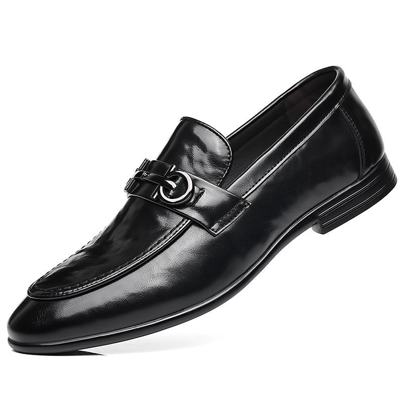 New Korean Style Business Formal Men's Shoes, Men's Casual Leather Shoes, British Style Comfortable and Versatile Breathable Loafers, Men's Leather Shoes