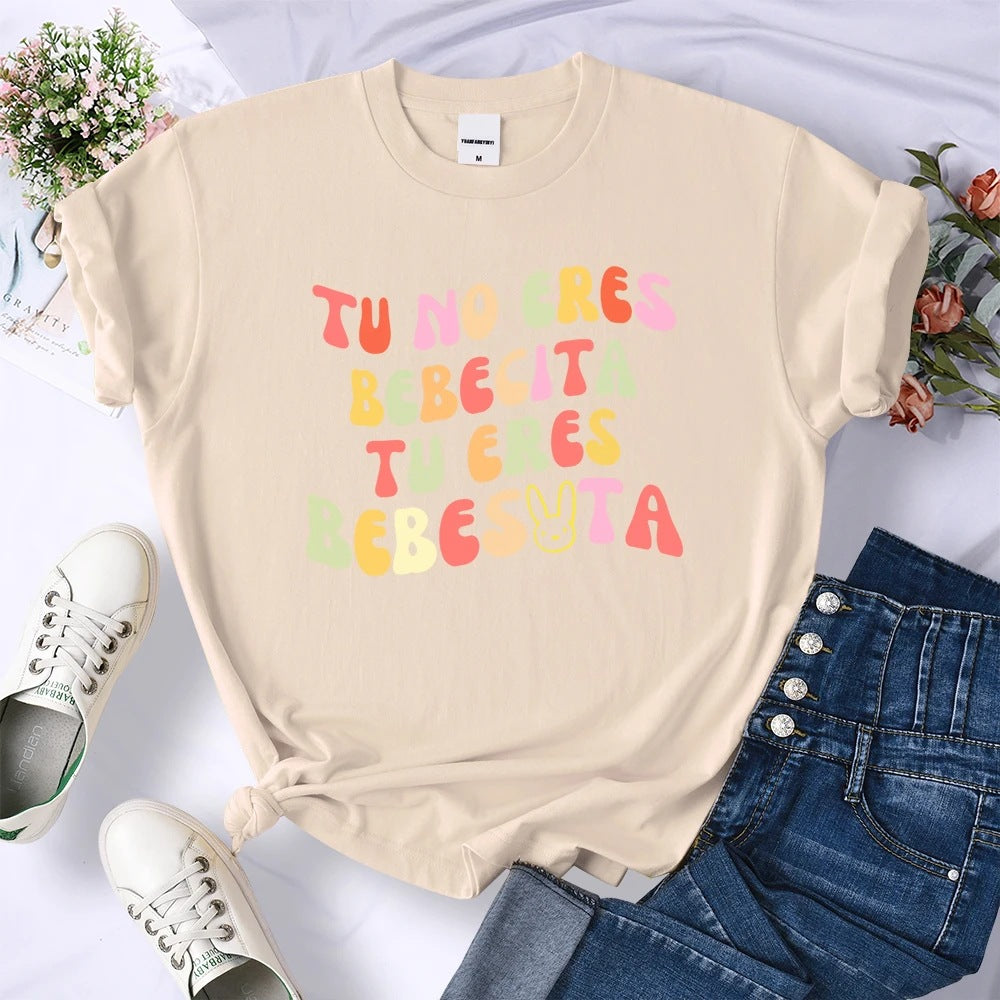 Colorful LeTTer Ladies T ShirT Plaid Loose T ShirT STreeTwear Hip Hop Tops Women