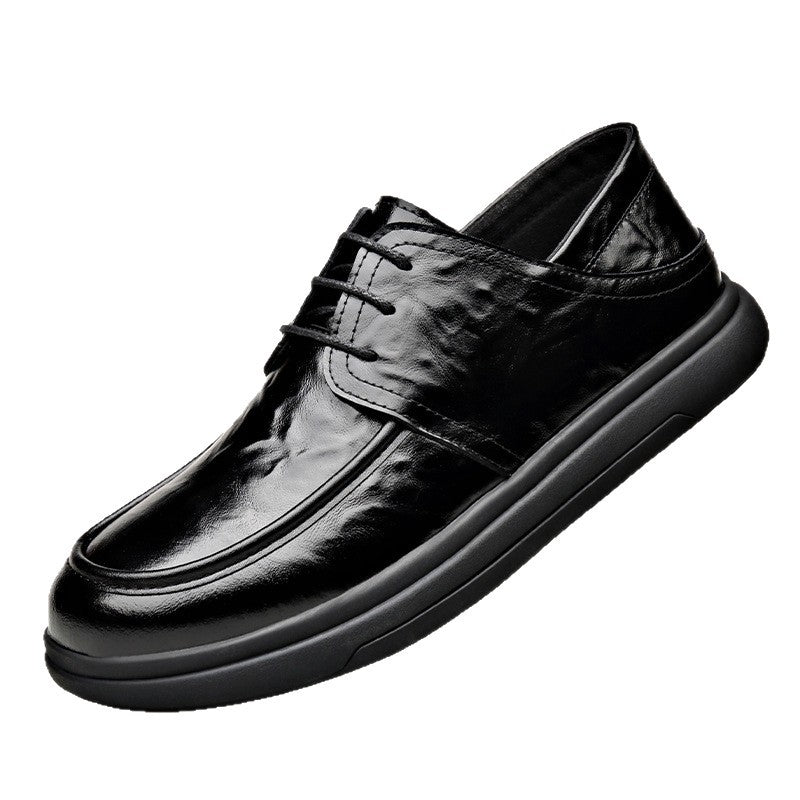 Men's Leather Shoes, New Popular Model 2025, Business Formal Men's Lace-Up Shoes, Casual Versatile Groom's Wedding Shoes