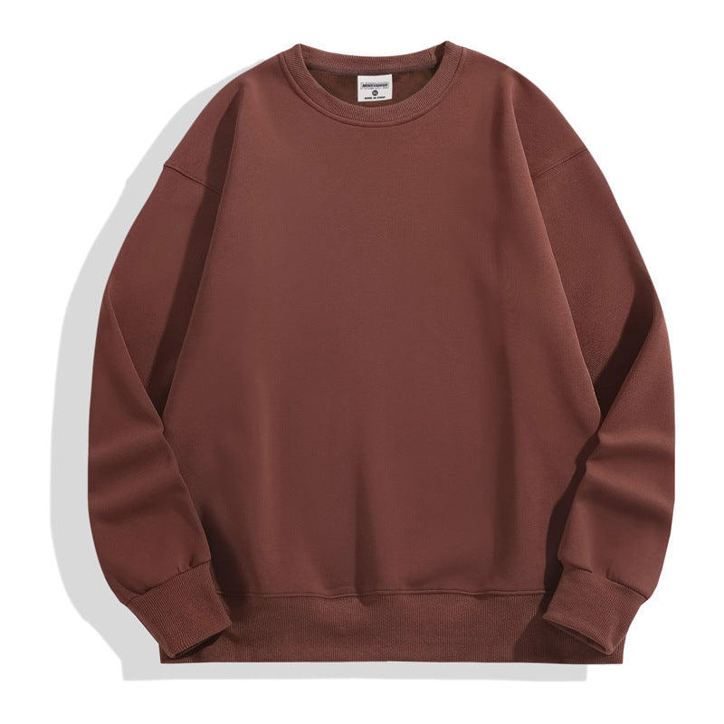 500g Imitation Cashmere Off-Shoulder Sweatshirt Custom Work Clothes Cultural Shirt Round Neck Hoodie Jacket with Logo Printed