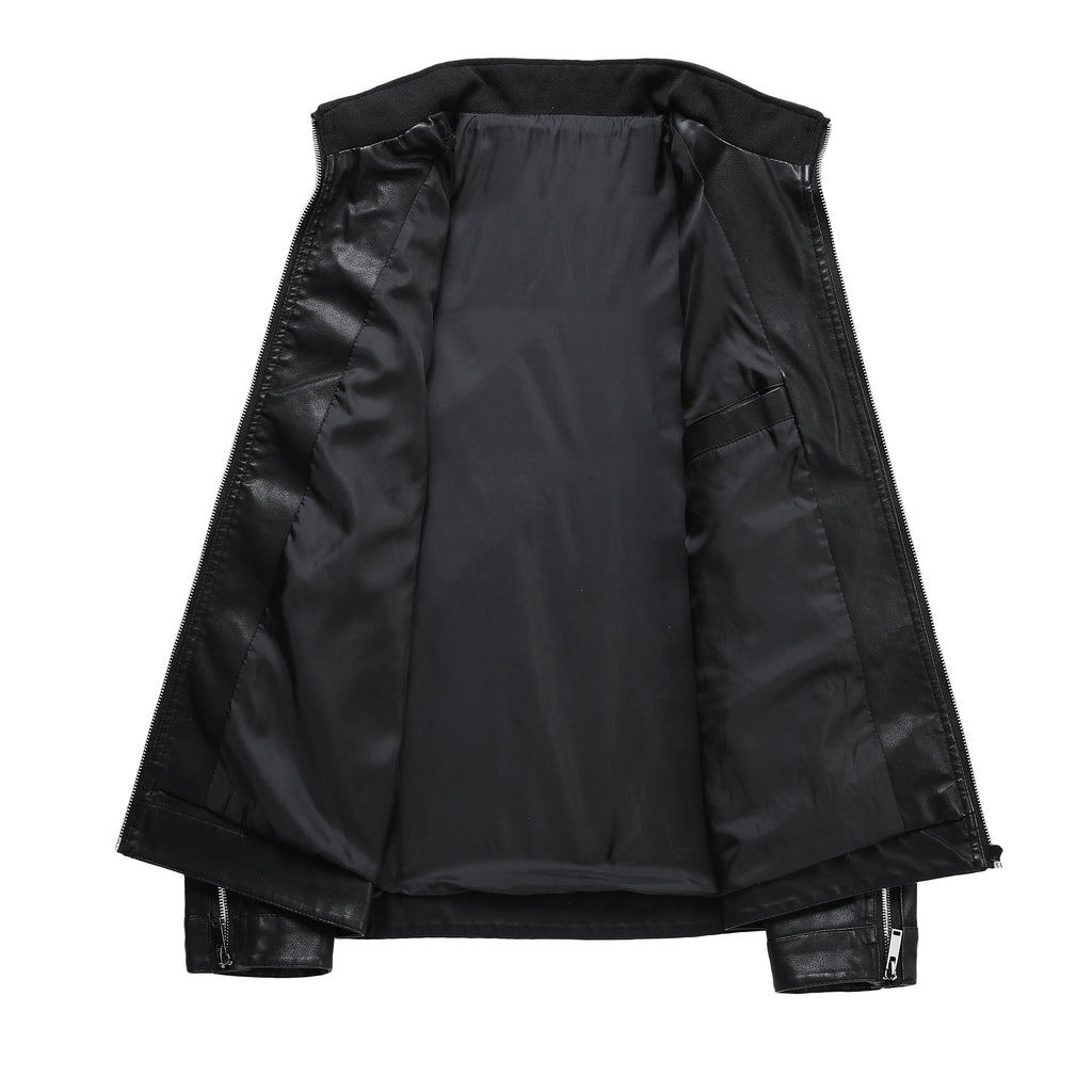 Spring and Autumn High-end Counter Leather Men's Top Leather Biker Clothing Leather Jacket Thin Coat Men