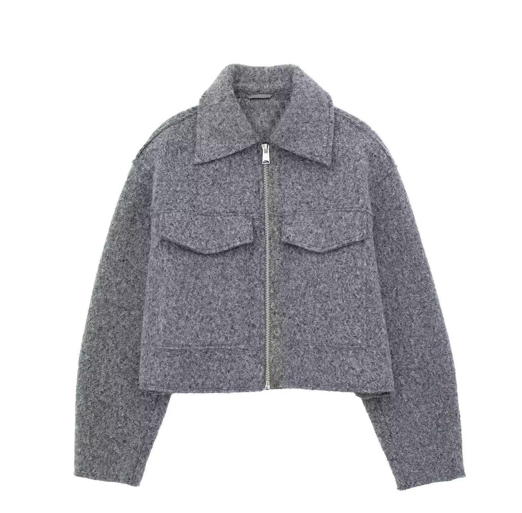 Independent Station Popular Spring & Fall European and American Cross-Border Women's Street Fashion Soft Short Jacket D69237