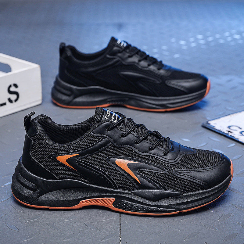 Men's Dad Shoes 2023 Spring Breathable Running Sneakers Thick-Soled Student Men's Shoes Trendy Versatile Mesh Casual Shoes
