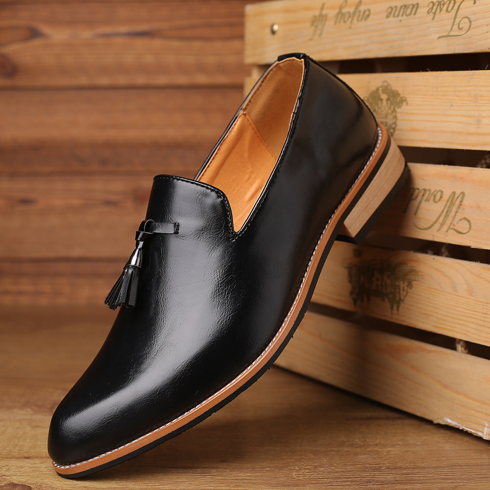 Carefully Selected Men's Casual Large-Size Slip-On Shoes, Fashionable Loafers, Barber's Slip-On Trendy Shoes, Wear-Resistant Foreign Trade Men's Shoes