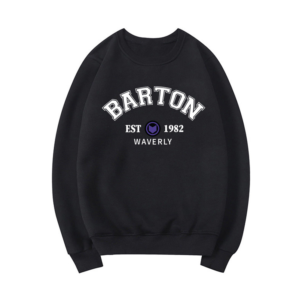 Autumn and Winter Sweatshirt for Women Thickened Letter Printed Round Neck Sweatshirt Plus Thin Velvet Sweatshirt for Women Casual Loose