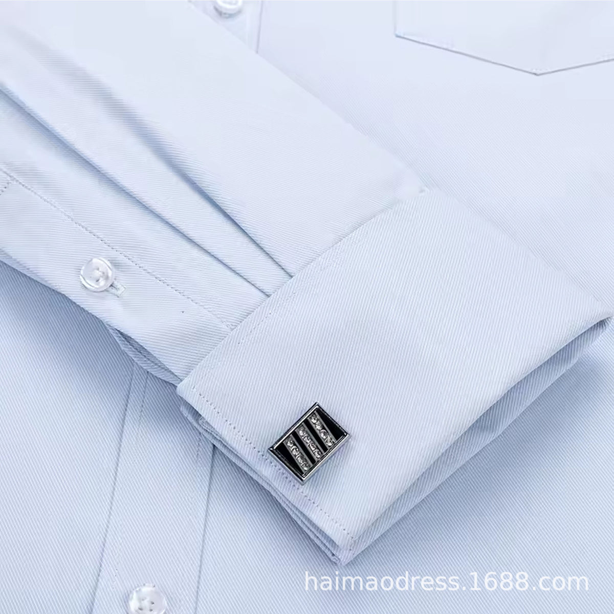 Cross-border Shirt Men's Casual Spring and Summer ebay Business Men's French Cufflinks plus size Men's Shirt
