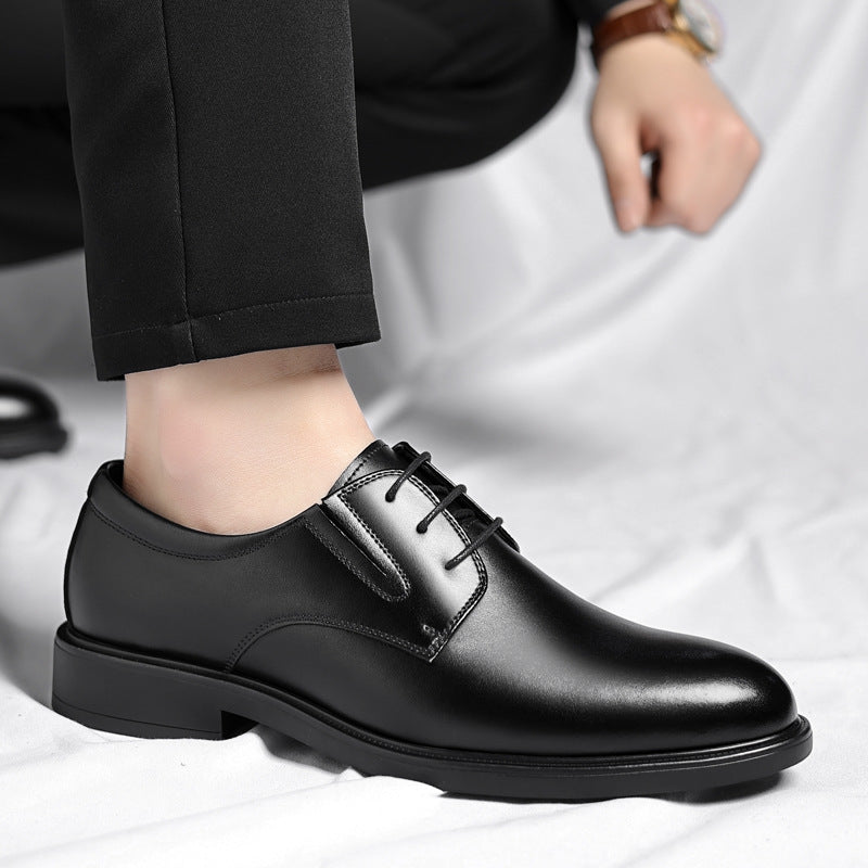 Men's Leather Shoes 2026 Autumn New British Style Soft-Soled Men's Casual Shoes Business Formal Wear Suit Groom Wedding Shoes