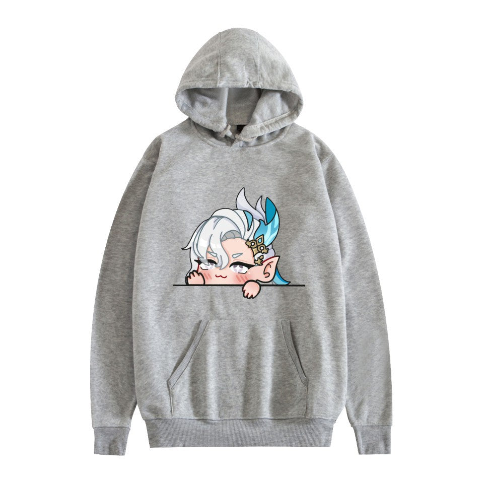 New Anime two-dimensional printed hoodie loose casual men's and women's trendy autumn and winter cross-border sweater Hoodies