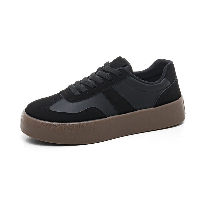 Trendy New Thick-Soled Casual Sports Shoes for Men and Women, Suitable for Students, Versatile White Sneakers for Men F8862