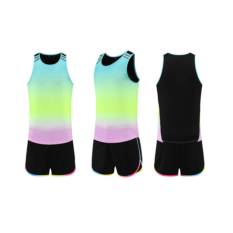 Track and Field Clothing Customized Sports Student Sprint Competition Training Clothing Printed with Logo Marathon Running Vest Sportswear Printed Number