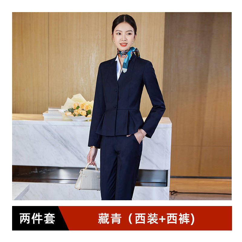 Professional suit suit women's Spring and Autumn 2023 new fashion temperament capable sales department real estate consultant work clothes