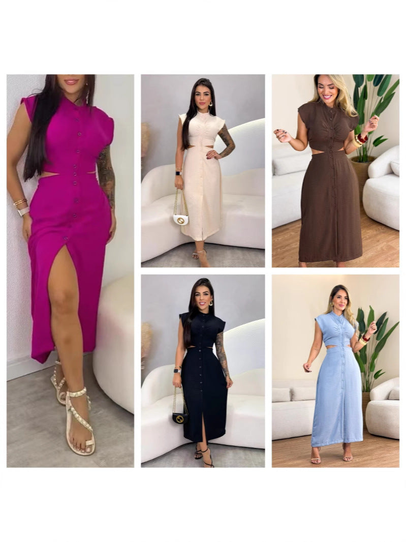 Spring Lolita Sweet Women's Polyester Stand Collar Oversized Skirt Dress Early Autumn Dress Set