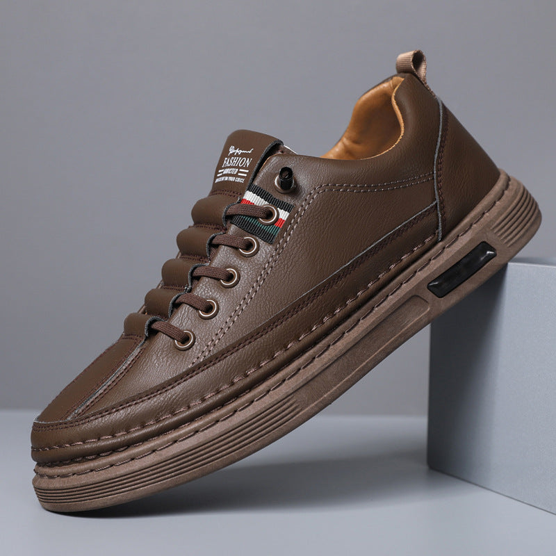 Shoes for Men 2025 New Popular Men's Shoes Trbottomyy Versatile Casual Shoes Men's Leather Soft Sole Business Sneakers Men's Leather Shoes