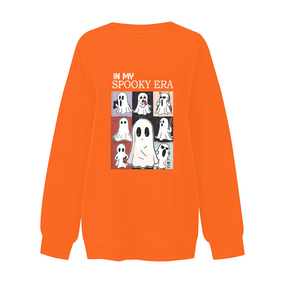 Women Sweatshirtss Halloween Cute Ghost Pattern Long Sleeve Sweater Horror Fall Pullover Tops