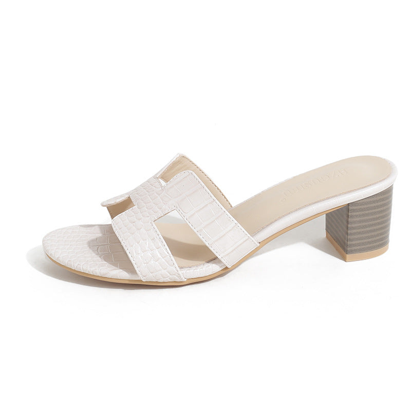High-Heeled Shoes for girls 2026 New Summer Style, Elegant and High-End, Comfortable Thick-Heeled Sandals, Versatile 5cm Fashion Export