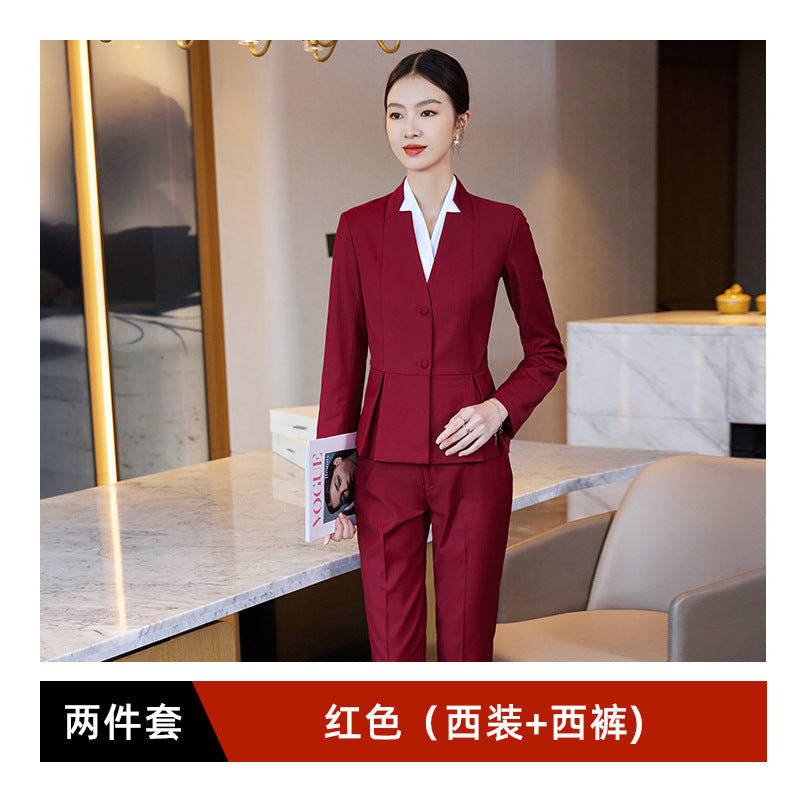 Professional suit suit women's Spring and Autumn 2023 new fashion temperament capable sales department real estate consultant work clothes