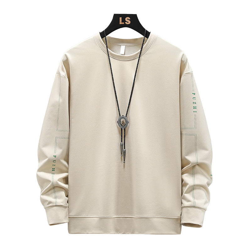Men's Sweatshirt 2025 Spring and Autumn New Round Neck Jacket Men's Long-Sleeved Trendy Men's Clothing Versatile Casual Top for Boys