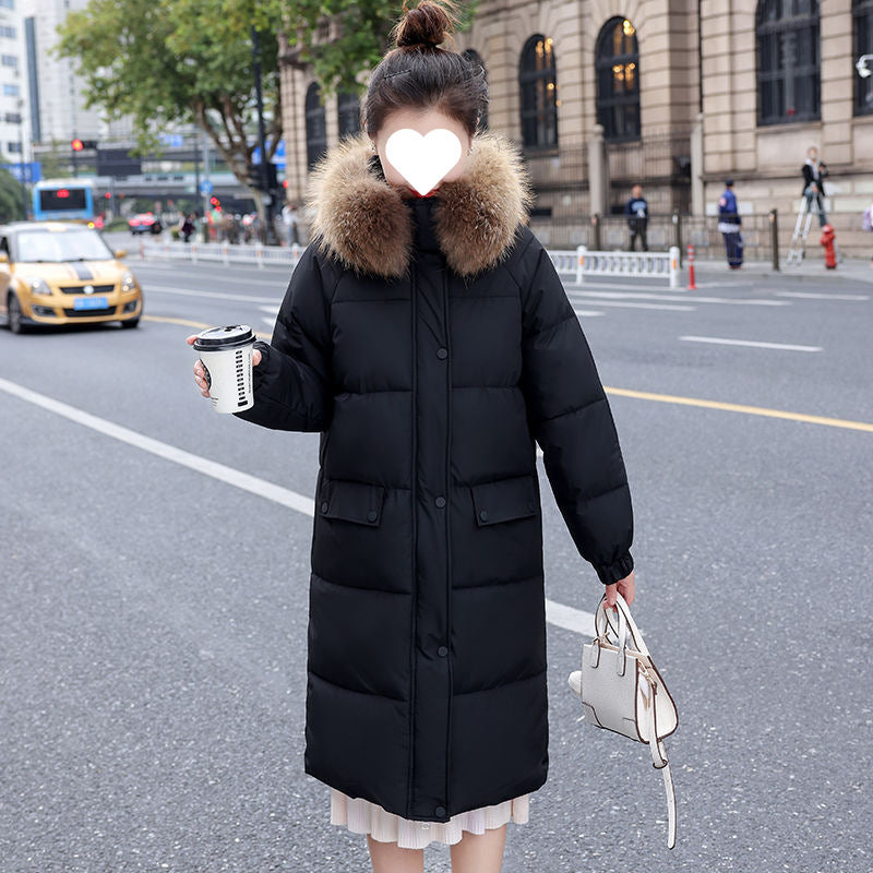 Women's Long Cotton Coat, Popular Style, Slimming, Petite Size, Trendy Ins Style, Winter 2025 New Women's Cotton Jacket