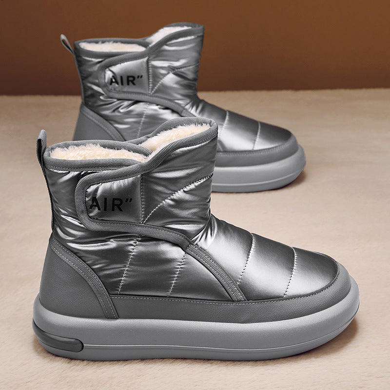 Foreign Trade Slip-on Snow Boots Men's Winter fleece-lined Warm Foot Outdoor Snow Cotton Boots Men's Northeast Cotton Shoes