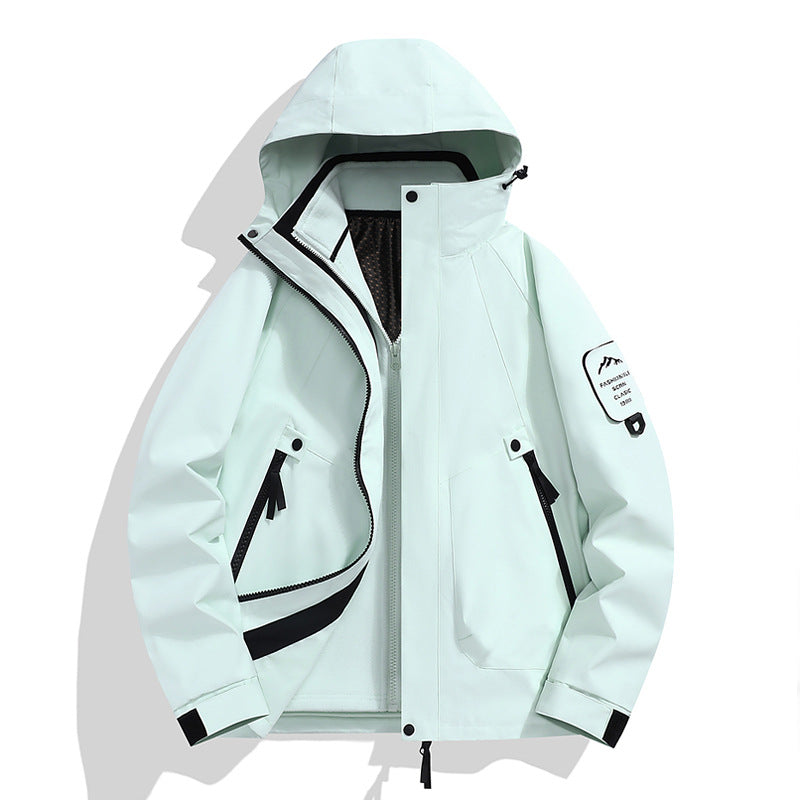 Jacket for Autumn and Winter, 25 Styles of Warm Coats, Windproof and Waterproof Outdoor Jackets, Detachable Two-Piece Set, Couple's Hiking Clothing