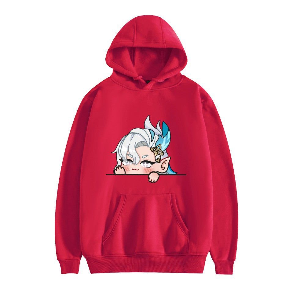 New Anime two-dimensional printed hoodie loose casual men's and women's trendy autumn and winter cross-border sweater Hoodies
