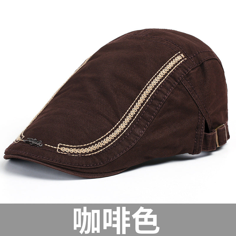 Hat Men's Spring and Summer Beret All-match Casual Sunscreen Hat Sun Hat Men's Fashionable Summer Cap Forward Hat