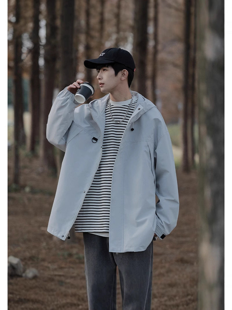 Men's American Windproof Jacket Men's Spring and Autum 2025 New Outdoor Functional Workwear Assault Jacket Tops